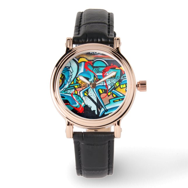 Urban tunnelbanan graffiti art armbandsur (Framsida)