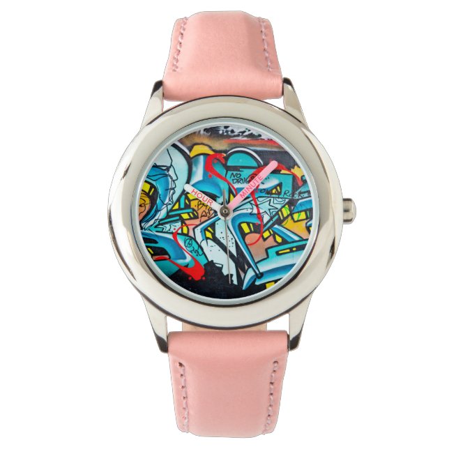 Urban tunnelbanan graffiti art armbandsur (Framsida)