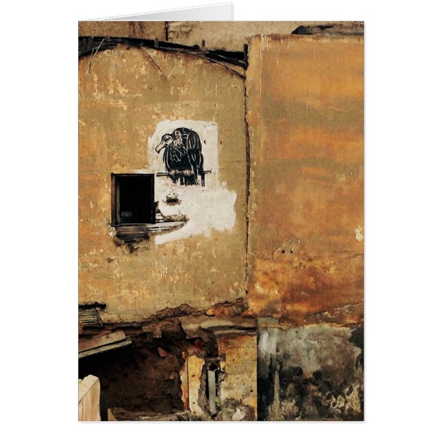 Urban vägg för peruanska gam hälsningskort (Framsidan)