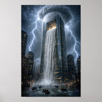 Urban vattenfall poster
