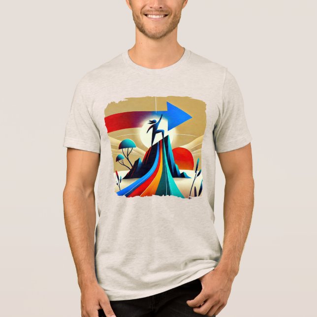 Urban Vibes - Graffiti-Inspired Abstrakt T-Shirt (Framsida)