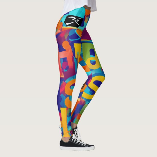 "Urban Vibes: Hats in Harmony" Leggings (Höger)