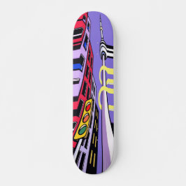 Urban Vibes Skateboard – Bold Pop Art City Design