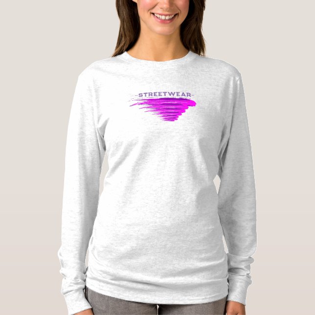 "Urban Vibes" Streetwear Långärmad T Shirt (Framsida)