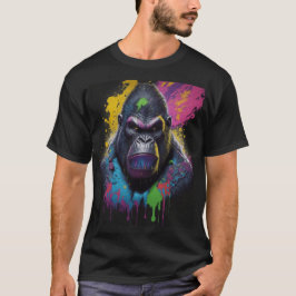 "Urban Vild: Vibrant Ape Paint Stänk Tee" T Shirt