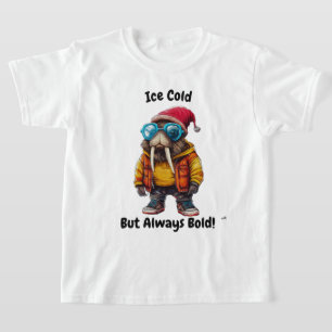 Urban Walrus med Stil på gatan i vinterredskap T Shirt