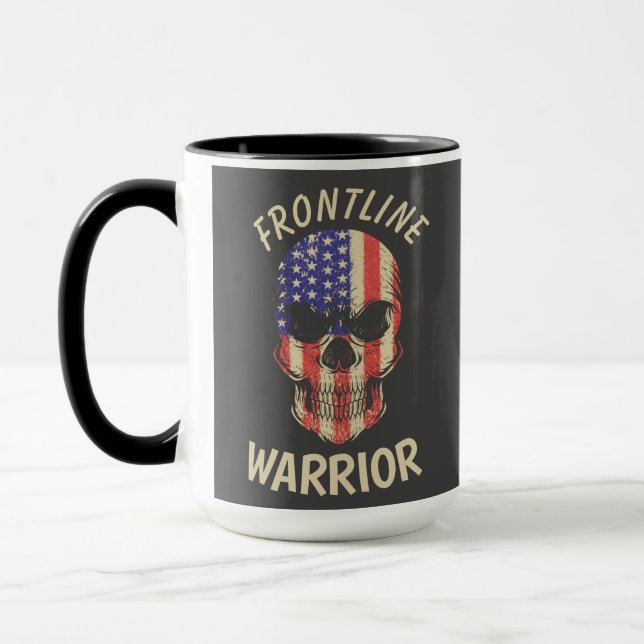 Urban Warrior America Skull Frontline Warrior Mugg (Vänster)