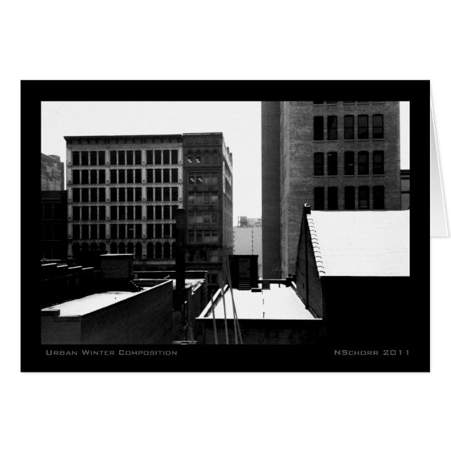 Urban Winter-sammansättning Hälsningskort (Framsidan Horizontal)