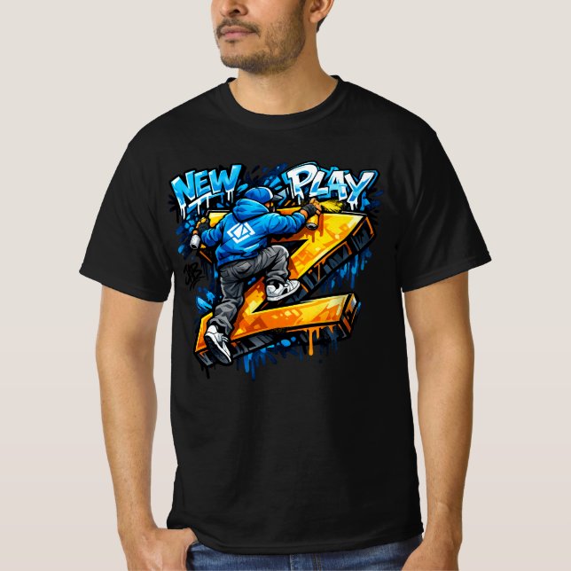 Urban Z Graffiti Klättrare Gata T Shirt (Framsida)