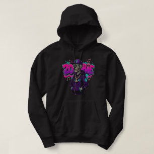 Urban Zombie Streetwear Grafik - Hip Hop Skelett Hoodie