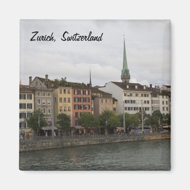 Urban Züch Schweiz City View Photo Magnet (Framsidan)
