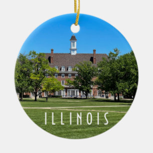 Urbana Champaign Illinois Julgransprydnad Keramik
