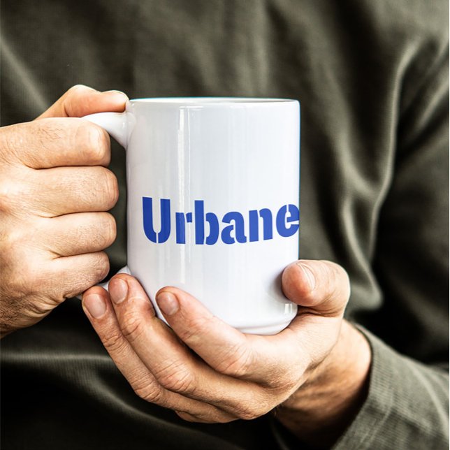 Urbana Cool Font Formulering för en charmig man  Kaffemugg (Skapare uppladdad)