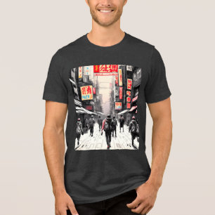 Urbana Cyberpunk-vibes - Japansk gatuart  T Shirt