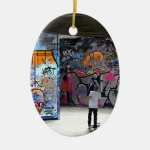 Urband gataKonst-Grafitti Julgransprydnad Keramik