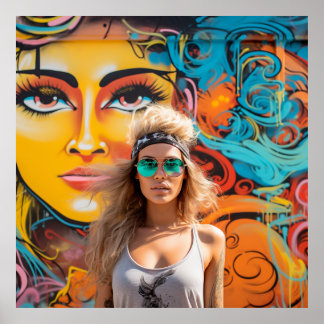 Urbaner Chic – mit Graffiti-Kunst und Model Poster