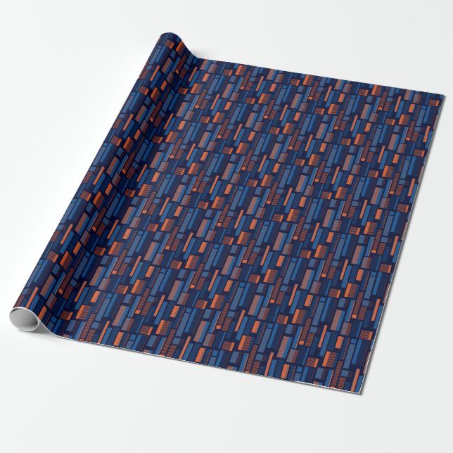 Urbaniserad, modern, sömlös mönster presentpapper (Utrullad)