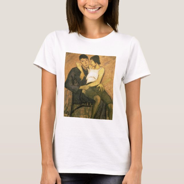 Urbanite Couple, 1920 (olja på canvas) T-shirt (Framsida)