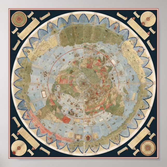 URBANO MONTE'S 1587 Earth Karta Poster (Framsidan)