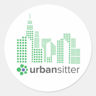 UrbanSitter Round Sticker - 3 tum, Lakan av 6, Glo Runt Klistermärke