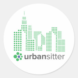 UrbanSitter Round Sticker - 3 tum, Lakan av 6, Glo Runt Klistermärke