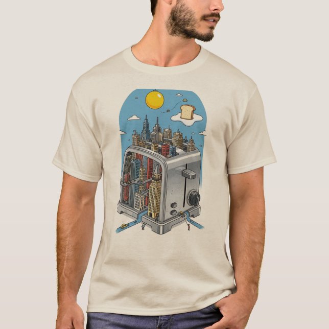Urbant - Surreal Cityscape Toaster T-Shirt (Framsida)