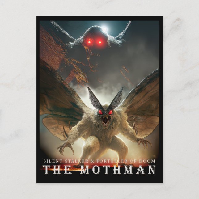 Urbant vidunder & varelser: Mothman vykort (Framsida)
