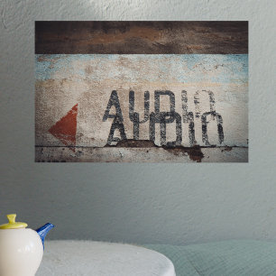 Urbantematerad loft stil audiophile-musik älskare poster