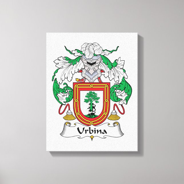 Urbina Family Crest Canvastryck (Framsida)