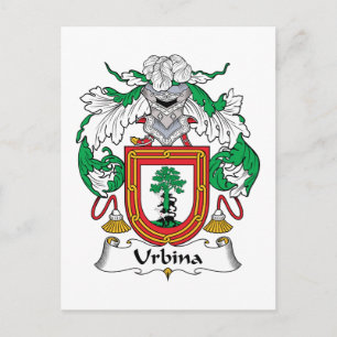 Urbina Family Crest Vykort