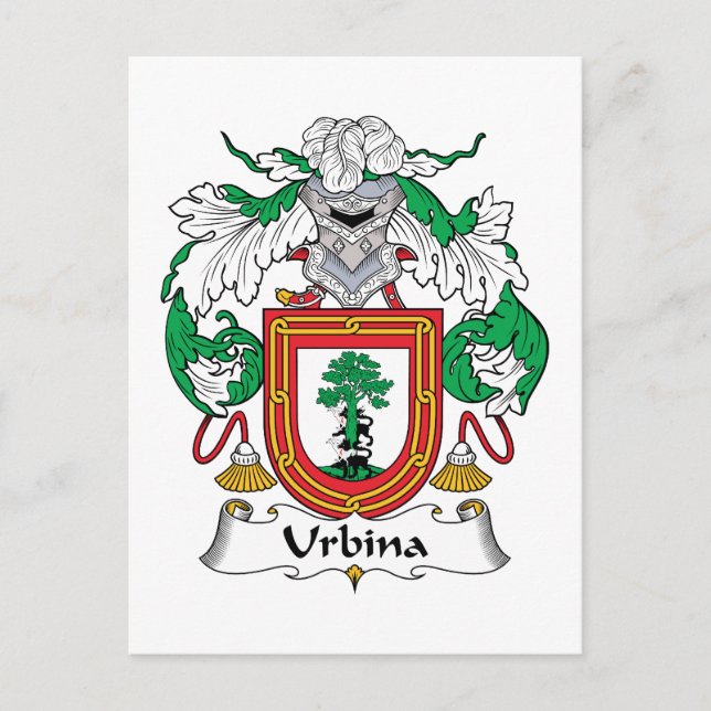Urbina Family Crest Vykort (Framsida)