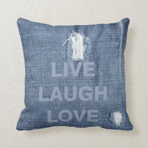 Urblekt Denim Kudde