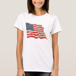 Urblekt härlighetamerikanska flaggan tee shirt