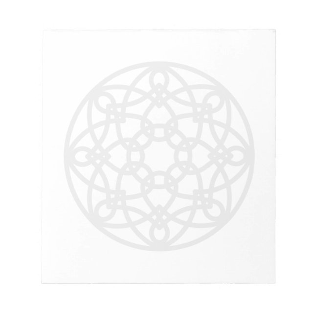 Urblekt Knutmönster Mandala Anteckningsblock (Framsida)