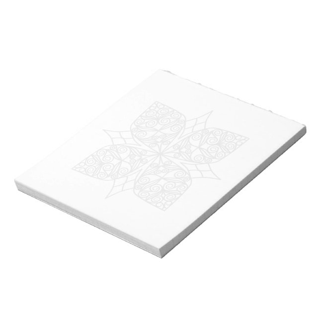 Urblekt mandala emblem shamrock anteckningsblock (Roterad)