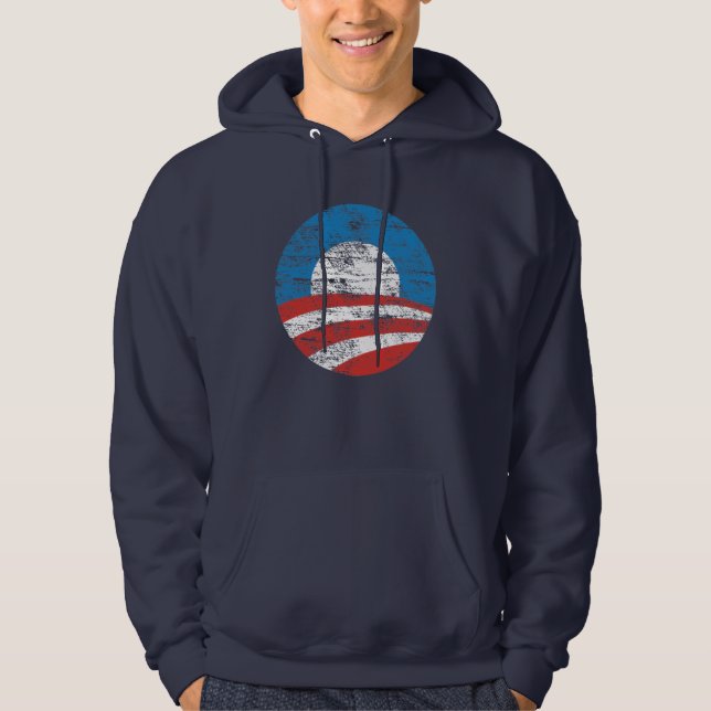 Urblekt Obama logotyp Munkjacka (Framsida)