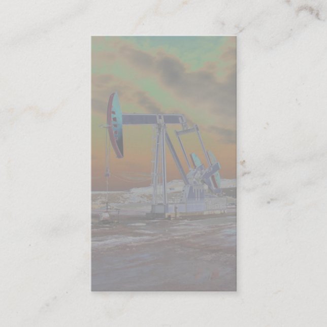 Urblekt Pumpjack visitkort (Framsida)