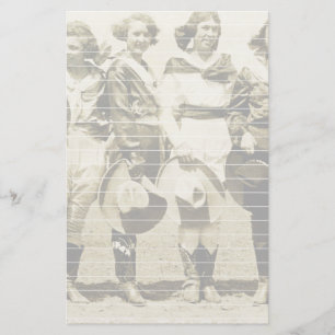 Urblektt foto av Cowgirls i en fodra Brevpapper