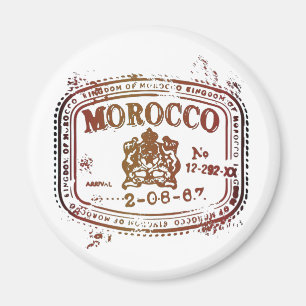 Urblektt Marocko frimärke Magnet