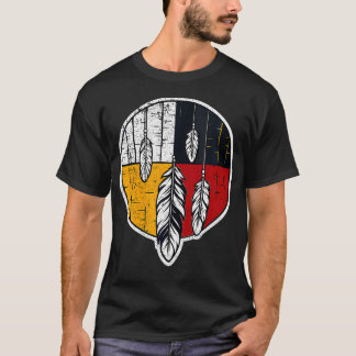 Urbredda indianmedicinhjulet ande S T Shirt