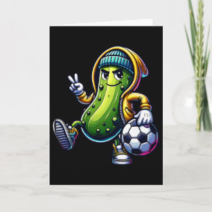 Urbyn Pickle Fotbollsspelare Cool Cartoon Vibes Kort