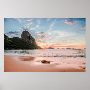 Urca Beach i Rio de Janeiro, Brasilien Poster