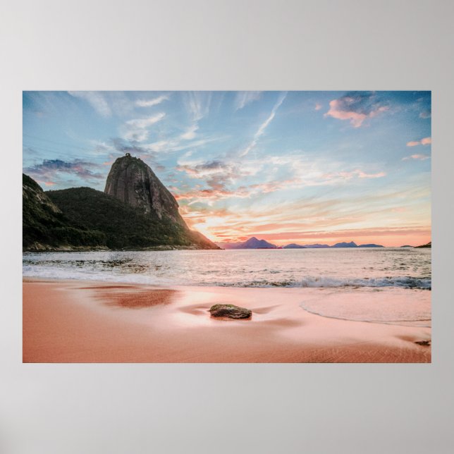 Urca Beach i Rio de Janeiro, Brasilien Poster (Framsidan)
