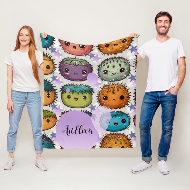 Urchin med stjärnutskrift fleecefilt (På plats)