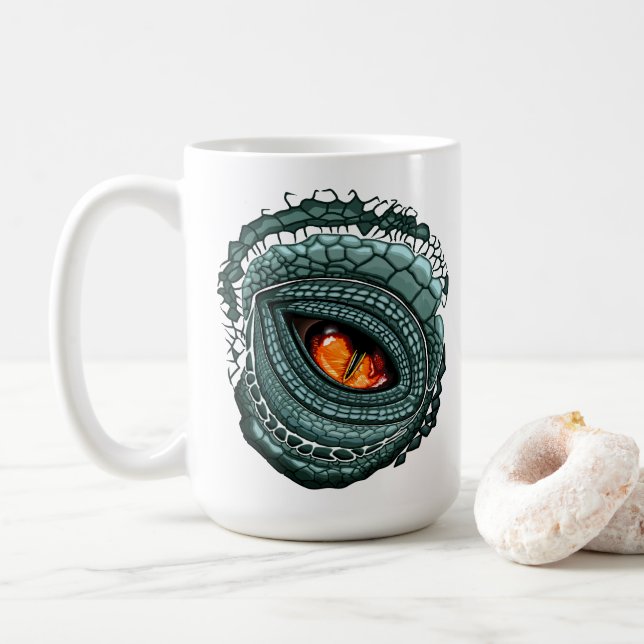 Urdjur Ödla Rovdjursöga Kaffemugg (Med munk)