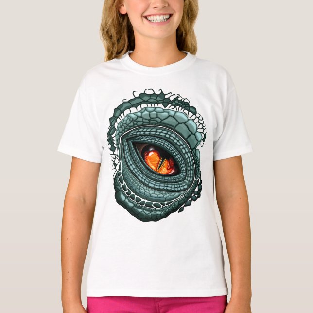 Urdjur Ödla Rovdjursöga T Shirt (Framsida)