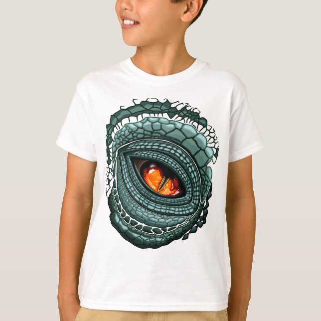 Urdjur Reptil Rovdjursöga T Shirt (Framsida)