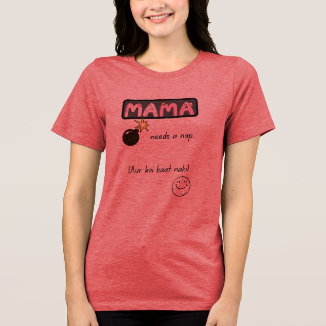 Urdu Funny Mom Life T Shirt (Framsida)