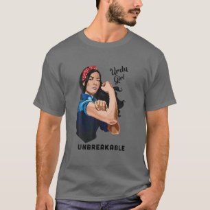 Urdu Girl Unbryable Rosie Riveter Retro Proud Han T Shirt