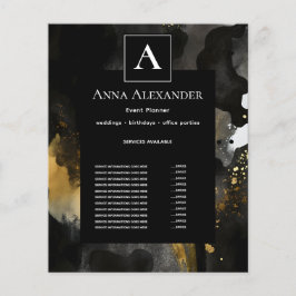 Urer Svep | Svart Guld Abstrakt Design Flygblad